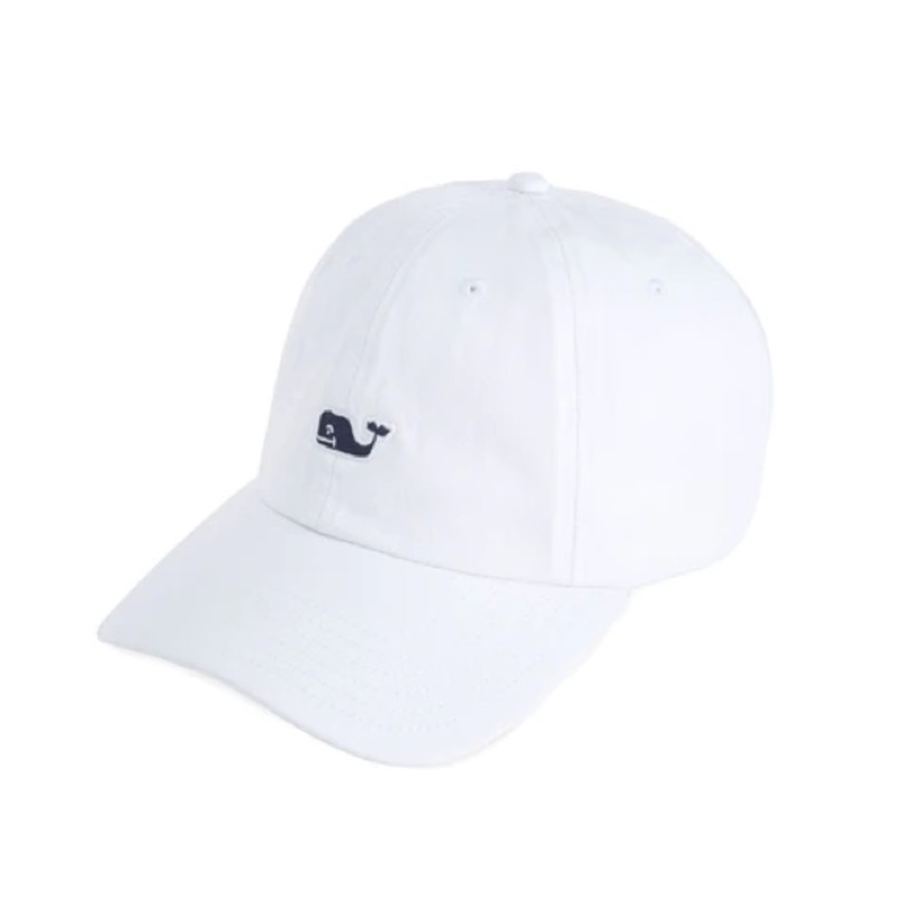 Vineyard Vines Classic Logo Baseball Hat White & Navy